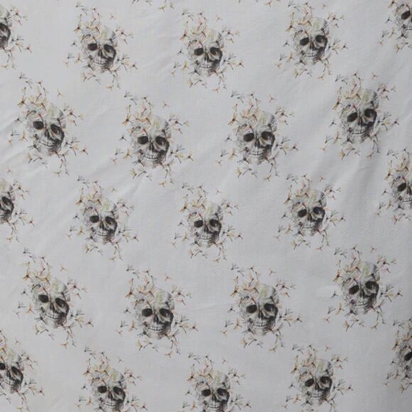 Alexander McQueen Grey Silk Skull Print Scarf - Picture 4 of 11